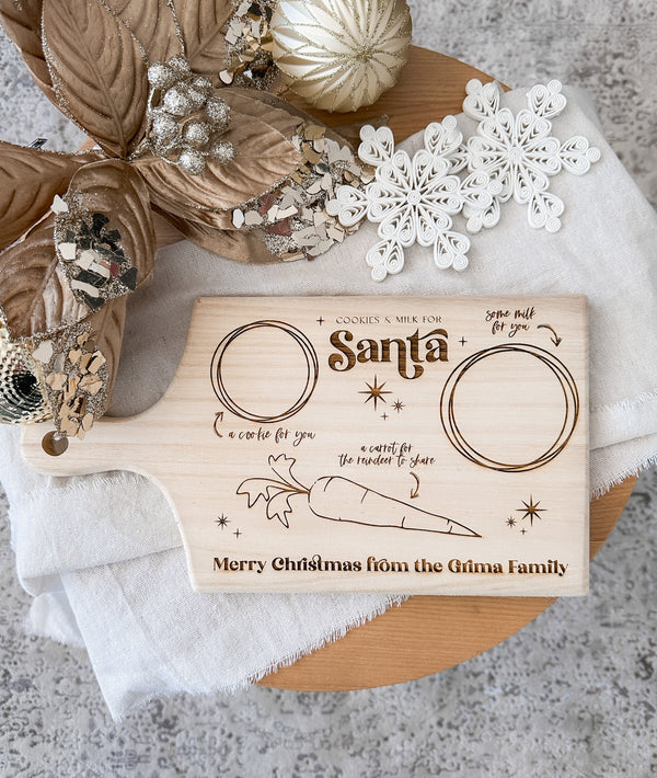 Santa treats snack tray / board