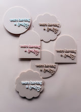 "We're having a baby" double layered acrylic pregnancy announcement plaque