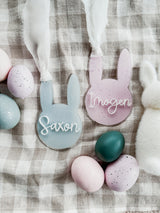 Printed Easter bunny shaped tag