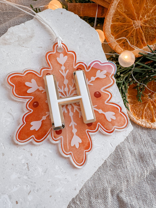 Gingerbread star printed ornament