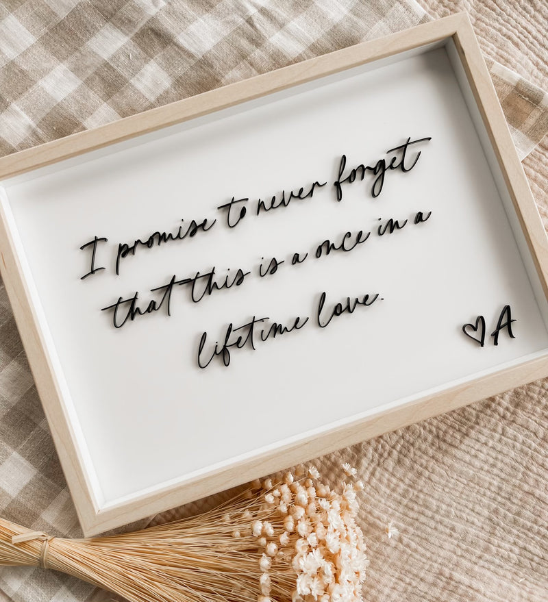 Written quote frame