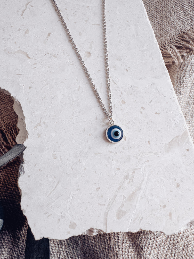 Evil eye pendant - Sterling silver