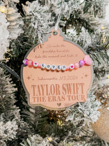 Taylor Swift Eras Tour friendship bracelet Christmas bauble