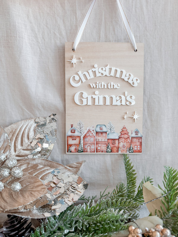 Gingerbread “Christmas with the ____” plaque