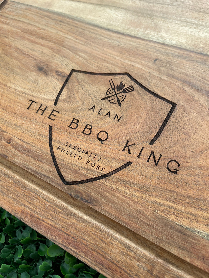 BBQ King - Large acacia serving / cheese / chopping board
