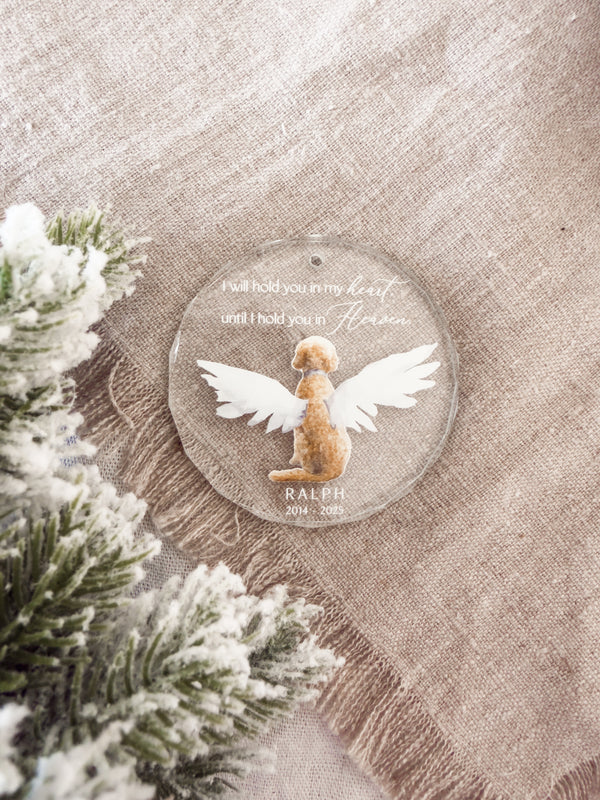 Crystal glass ornament -  Pet in heaven