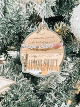 Taylor Swift Eras Tour friendship bracelet Christmas bauble