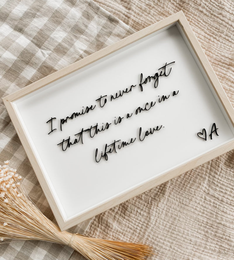 Written quote frame
