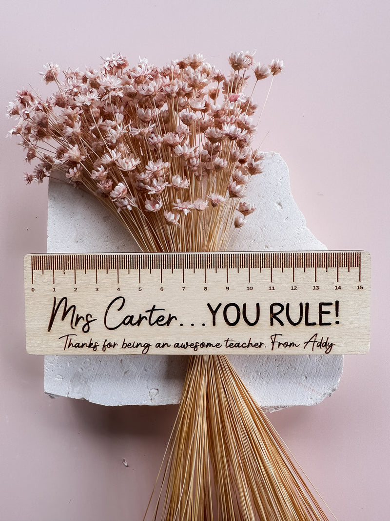 “You rule” teacher’s ruler