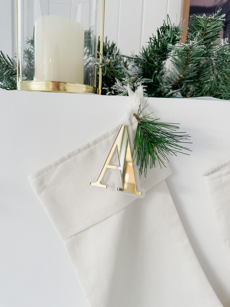 Pine bunch add-on for stockings - plain green pine