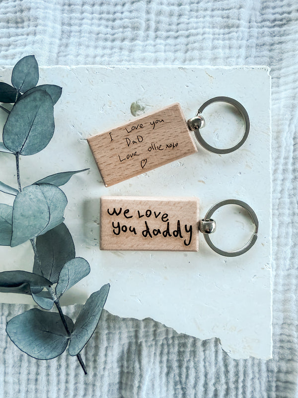 Handwritten keyring