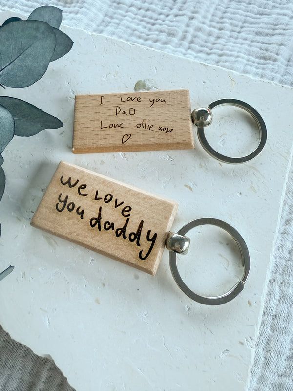 Handwritten keyring