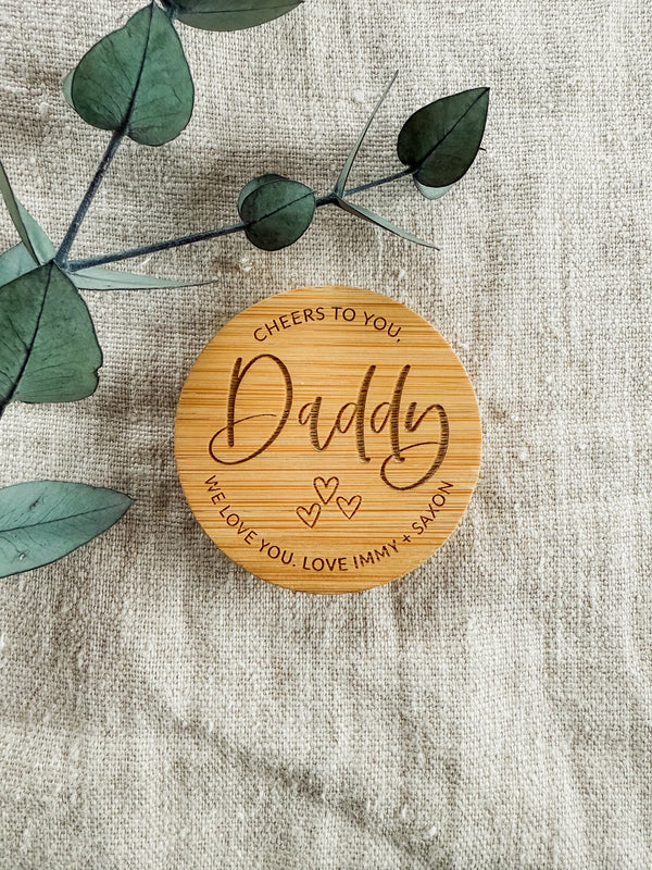 Magnetic bottle opener with personalised engraving
