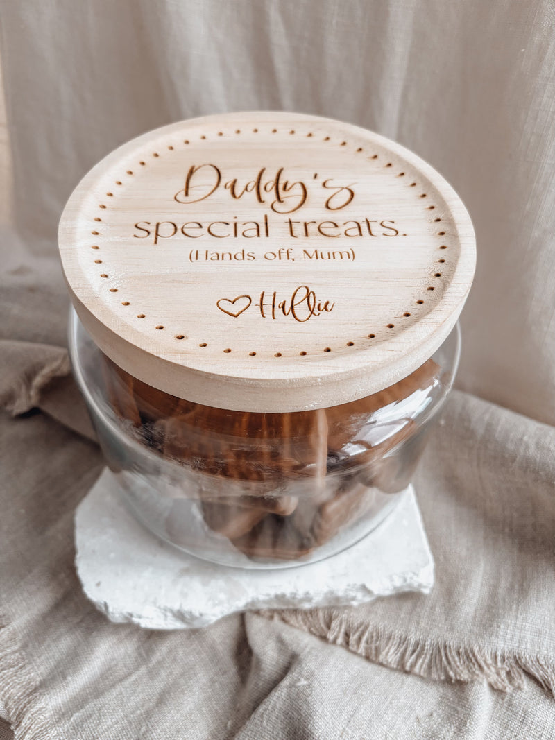 Daddy's treats / lolly / cookie jar