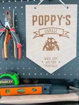 Shed / garage / man cave - hanging wooden sign