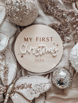 My first Christmas plaque - white acrylic on ply