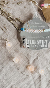 Taylor Swift Eras Tour friendship bracelet Christmas bauble