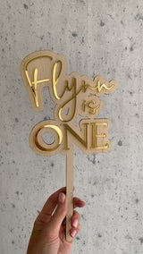 Double layered cake topper - plywood backing