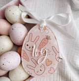 Printed Easter egg shaped tag