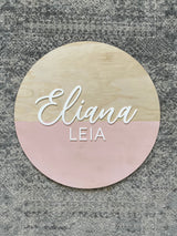 “Half dipped” timber name sign