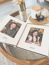 Linen coffee table photo album