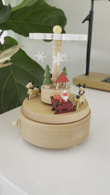 Wooden carousel - Christmas snowflake - Personalised