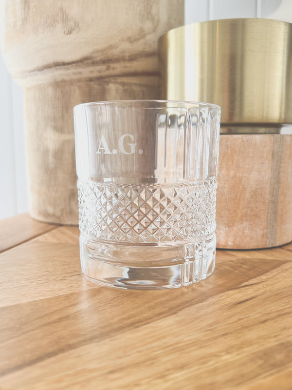 Personalised engraved crystal scotch glass
