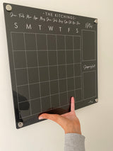 Double layered wall-mounted acrylic monthly planner