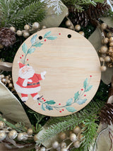 Round Christmas printed plaque - design your own, your choice of wording