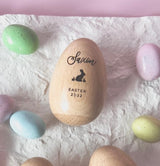 Wooden Easter egg shaker