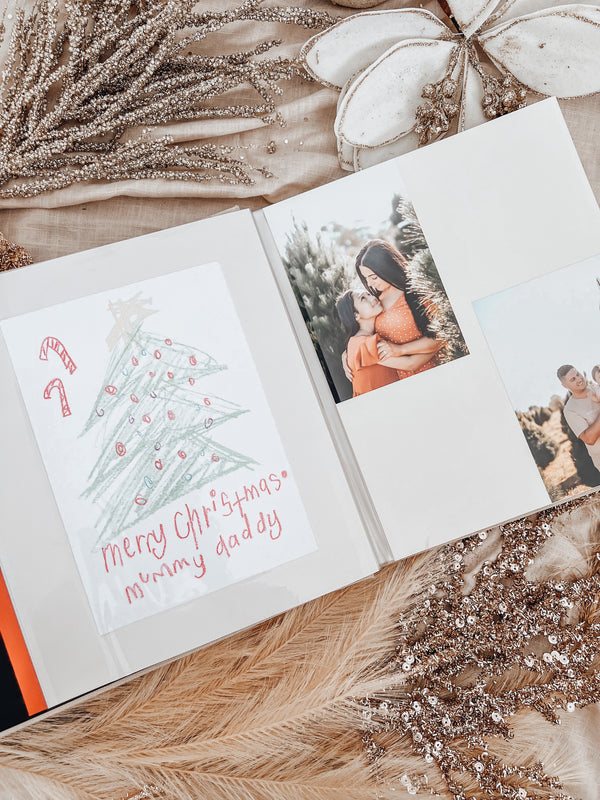 “Christmas Memories” Linen coffee table photo album