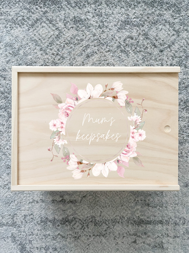 Floral frame keepsake box
