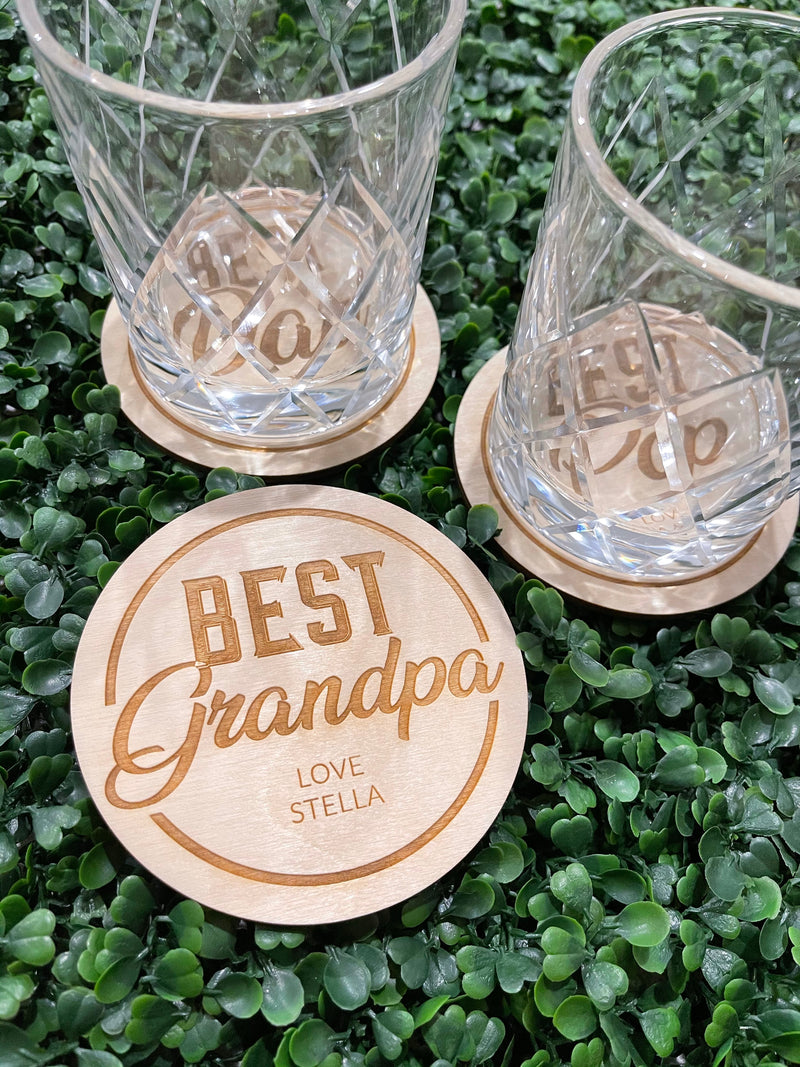 Best Dad/Grandpa/Pop drink coaster