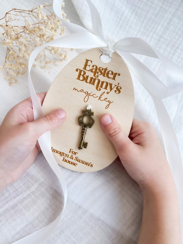 Easter bunny magic key - egg shape