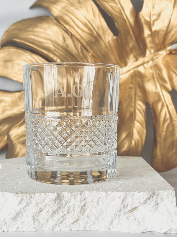 Personalised engraved crystal scotch glass