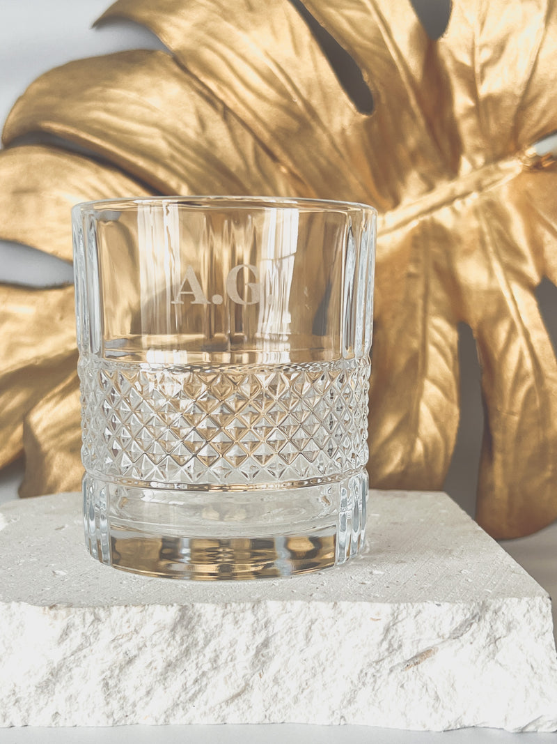 Personalised engraved crystal scotch glass