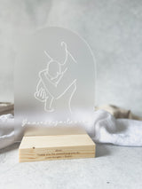 "You are so loved" Mum and baby plaque with timber base