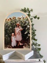 Wooden arch freestanding photo block - three sizes