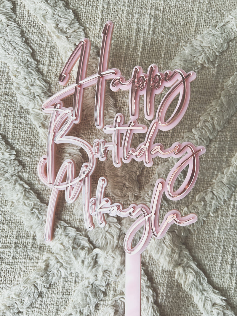 Double layered cake topper - choose your colours