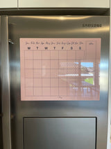 White fridge? No problem! White, black, clear or pink magnetic acrylic monthly planner