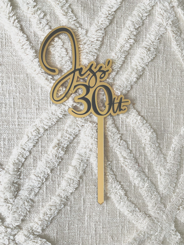Double layered cake topper - choose your colours