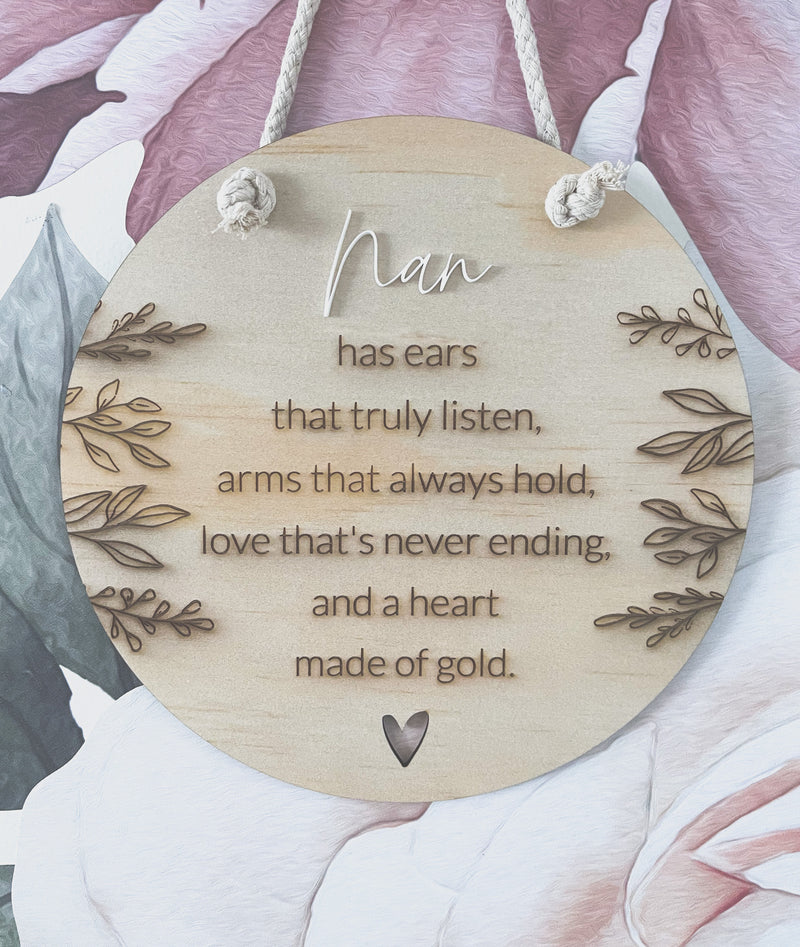 Mother’s Day timber plaque with poem