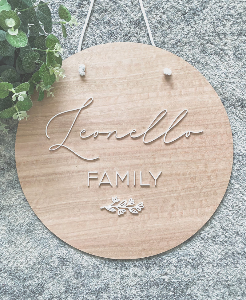 Family plaque - branch design