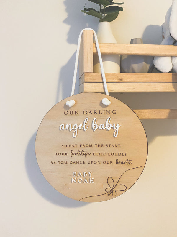 Angel baby memorial plaque