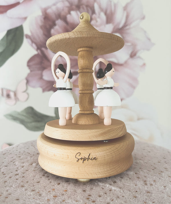Wooden carousel - Ballerina - Personalised