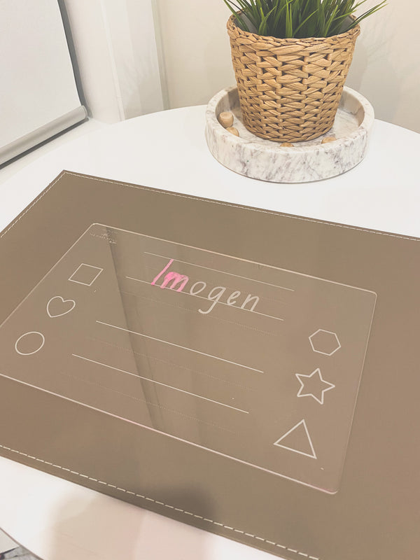 Educational trace-and-wipe boards