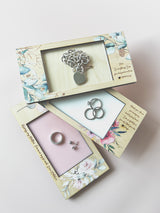Personalised jewellery trinket tray - soft pink floral
