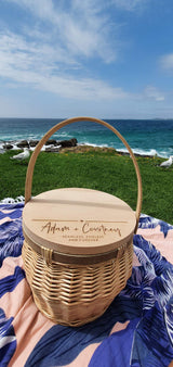 Personalised wicker Picnic Basket - your choice of 11 designs