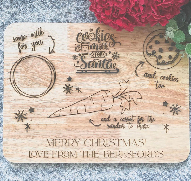 Double-sided Santa and Easter Bunny snack tray