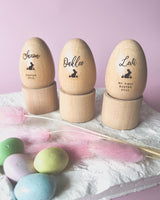 Wooden Easter egg shaker